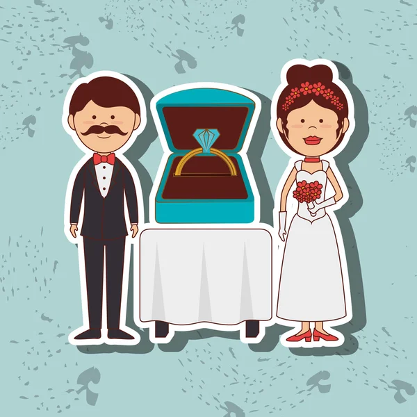 Diseño de concepto de boda — Vector de stock