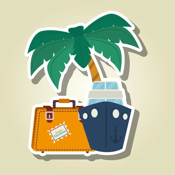 Seyahat tatil tasarım — Stok Vektör