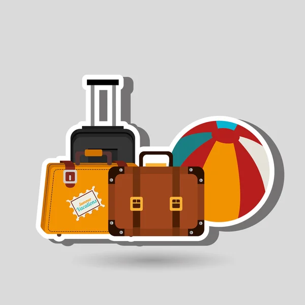 Viajes vacaciones diseño — Vector de stock