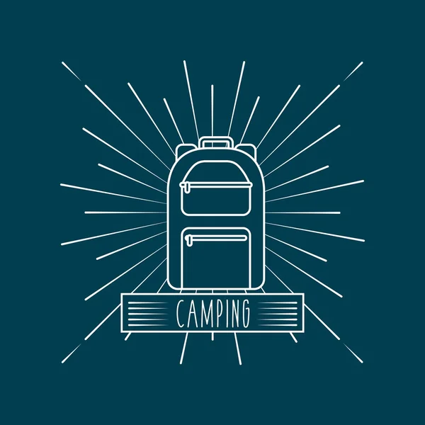 Diseño del viaje de camping — Vector de stock