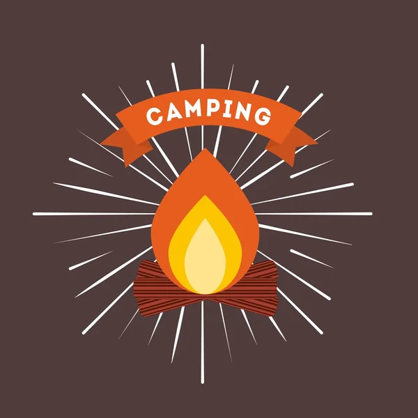 Diseño del viaje de camping — Archivo Imágenes Vectoriales