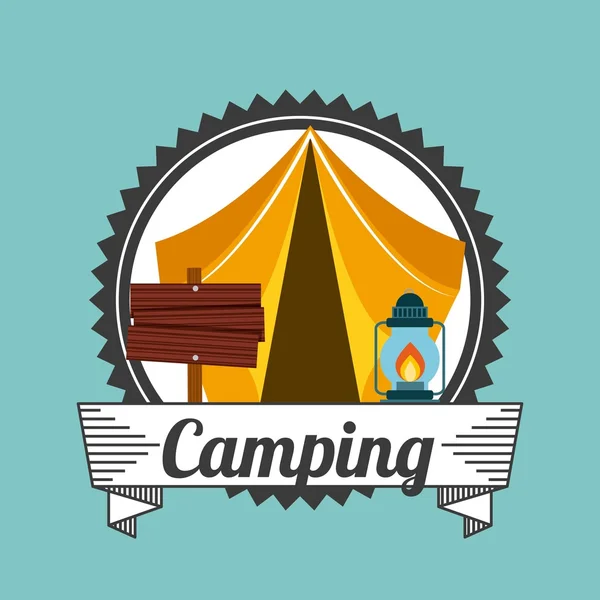 Camping viagem design — Vetor de Stock