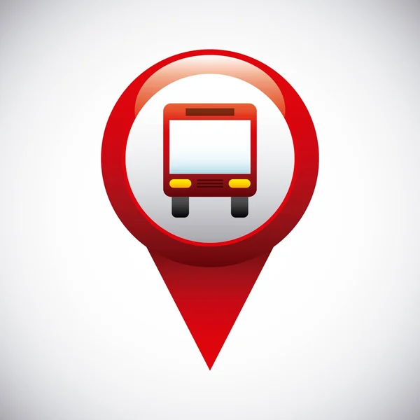 Concepto de bus diseño aislado — Vector de stock