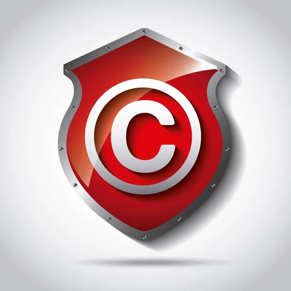 Copyright-symbool ontwerp — Stockvector