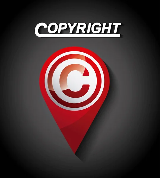 Copyright symbol design — Stock Vector