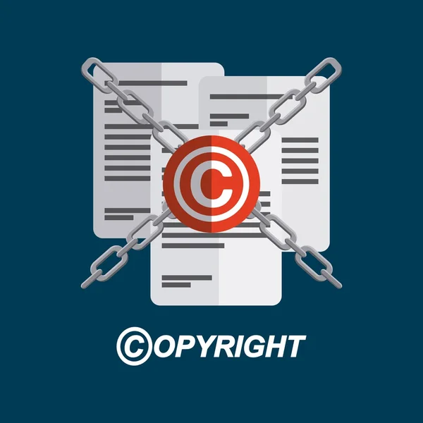 Urheberrechtliches Symboldesign — Stockvektor