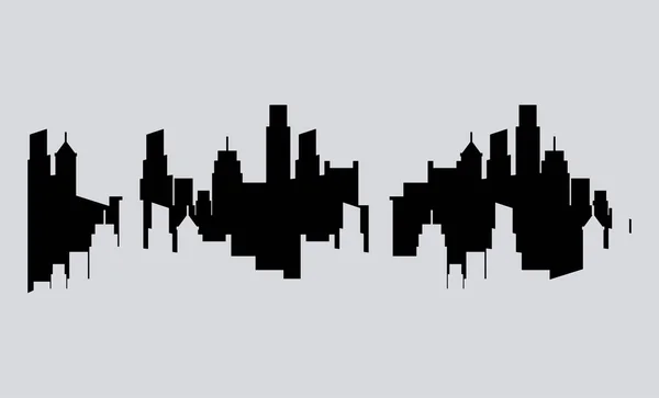 Stadtbild Silhouettengestaltung — Stockvektor