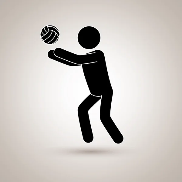 Conception du joueur de volleyball — Image vectorielle