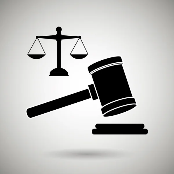 Progettazione del sistema giudiziario — Vettoriale Stock