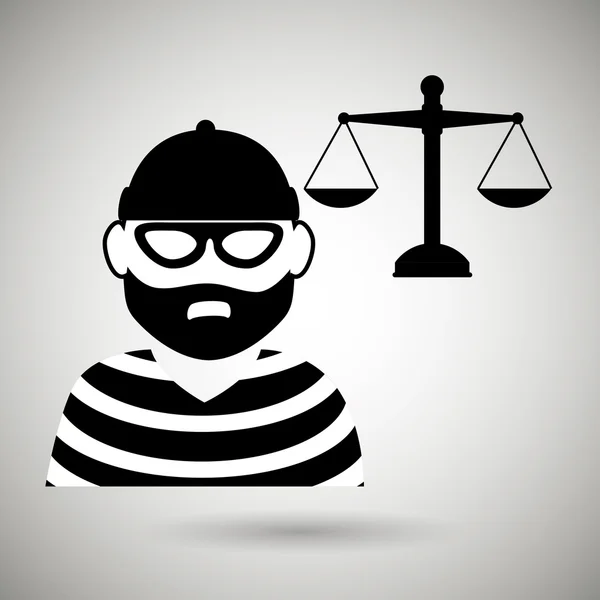 Justice system design — Stock Vector