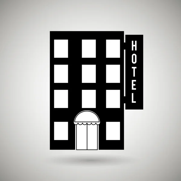 Hotel building  design — Stock Vector