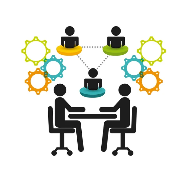 Teamwork business design — Stock Vector