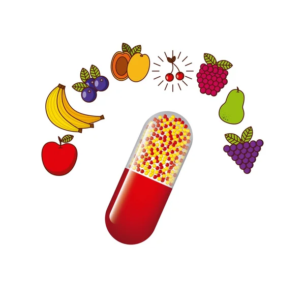 Vitaminas e suplementos design —  Vetores de Stock