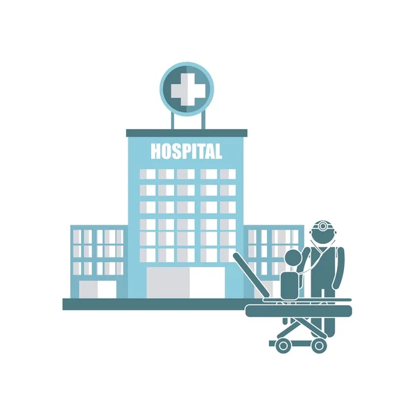 Diseño del icono del hospital — Vector de stock