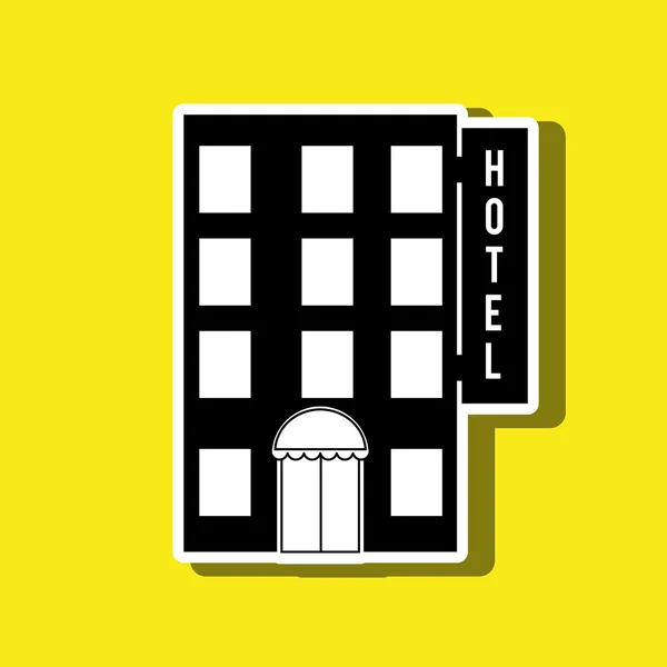 ホテル建物の設計 — ストックベクタ
