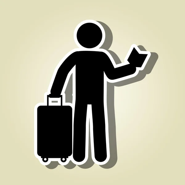 スーツケースの分離設計 — ストックベクタ