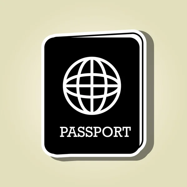 Design dell'icona del passaporto — Vettoriale Stock