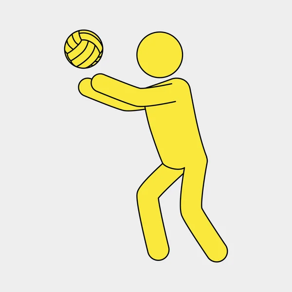 Design de jogador de voleibol — Vetor de Stock