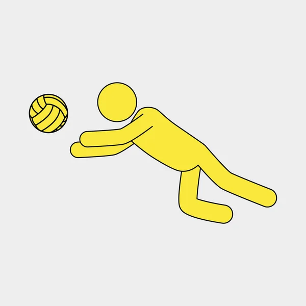 Design de jogador de voleibol — Vetor de Stock