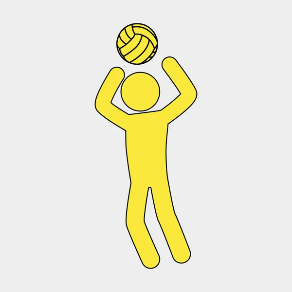 Volleyballspieler-Design — Stockvektor