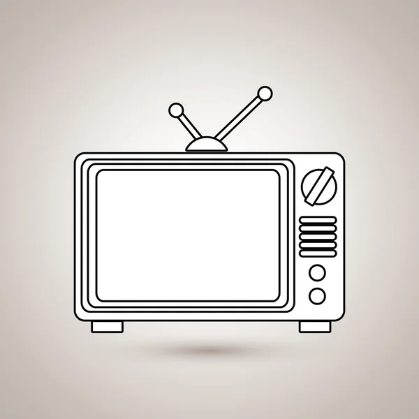 Eski tv tasarım — Stok Vektör