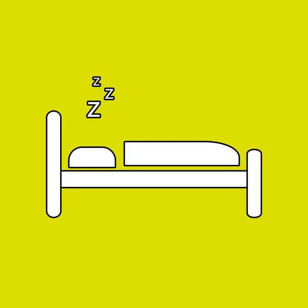 Izole yatak tasarımı — Stok Vektör