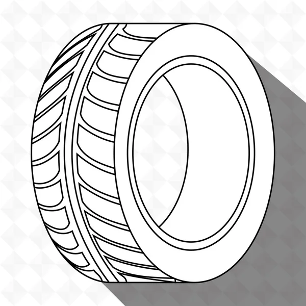 Conception des pneus de voiture — Image vectorielle