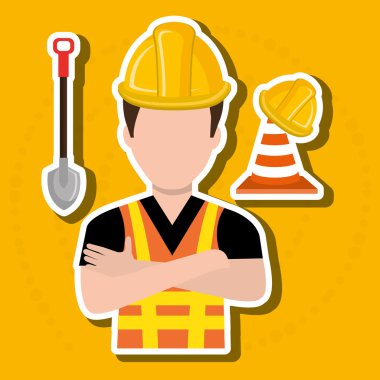 İnşaat işçisi tasarımı