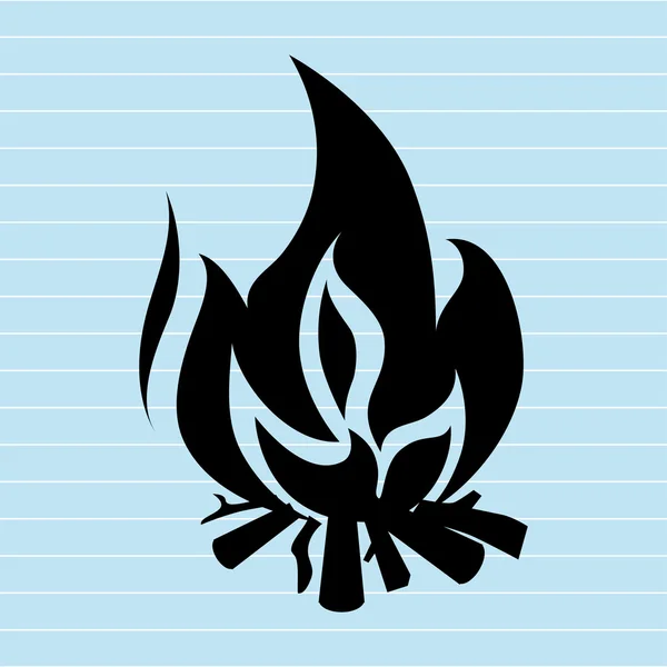 Projekt płomień ognia — Wektor stockowy