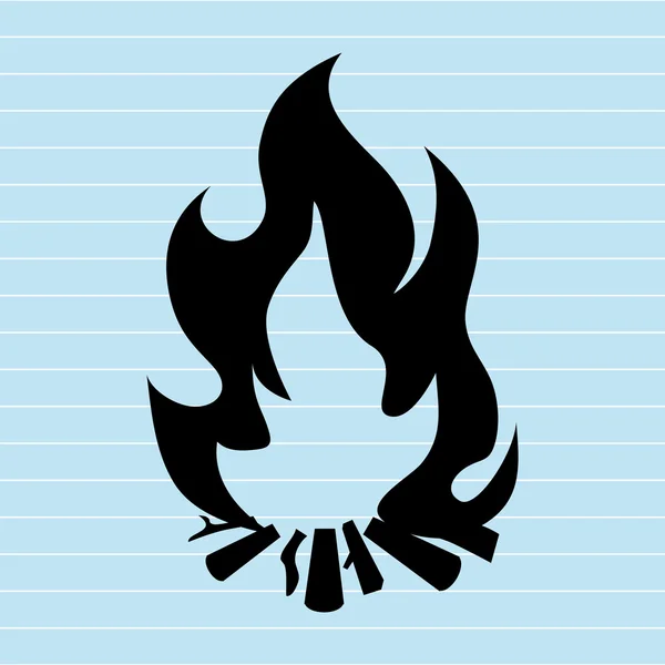 Fuego llama diseño — Archivo Imágenes Vectoriales