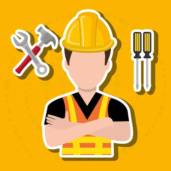 Construction worker design — Stock Vector