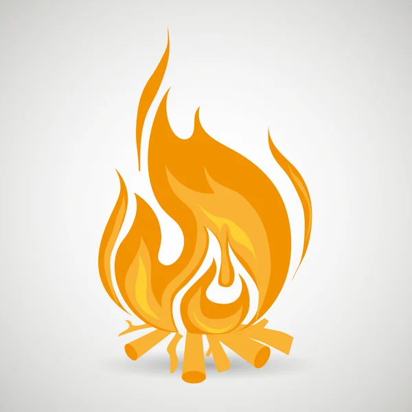 Eld flamma design — Stock vektor