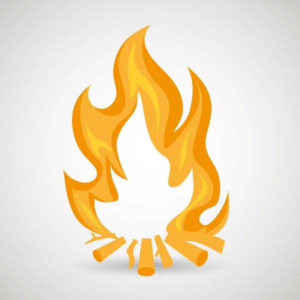 Fire flame  design — Stock Vector