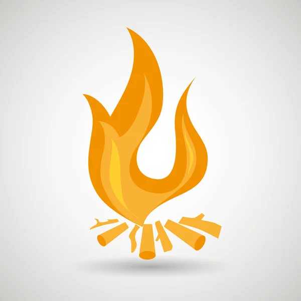 Fire flame  design — Stock Vector