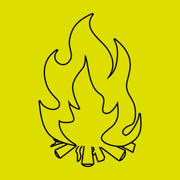 Fire flame  design — Stock Vector