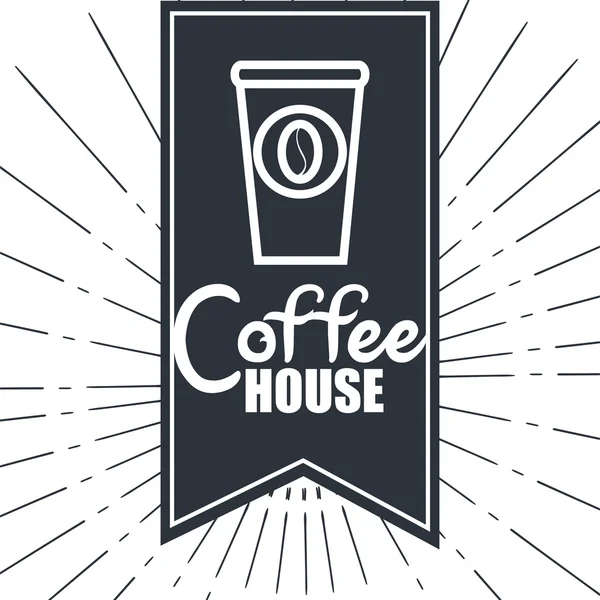 コーヒーの家の設計 — ストックベクタ