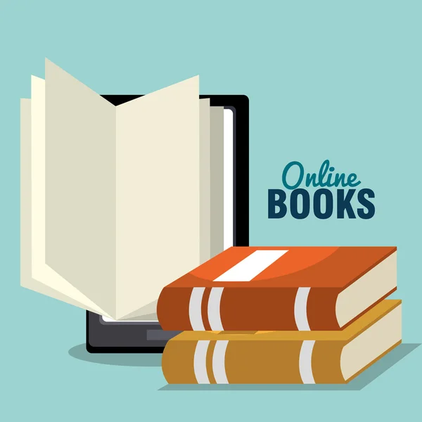 Ler livros de design online —  Vetores de Stock