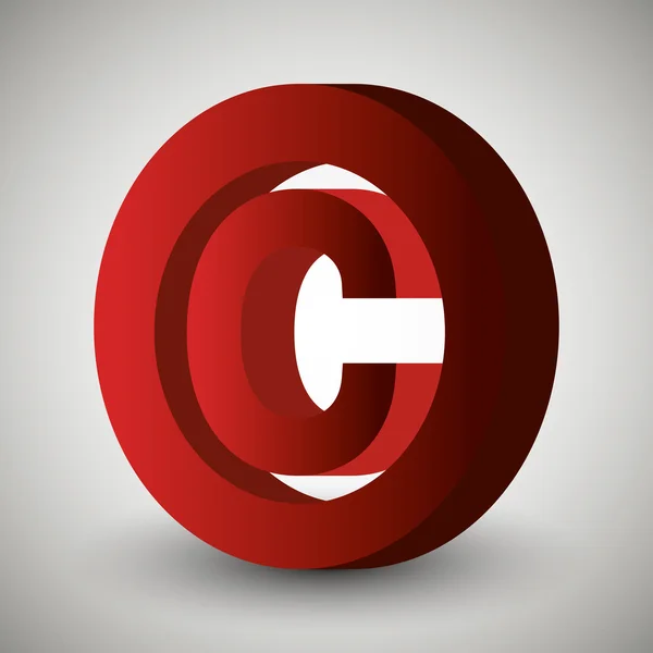 Diseño del símbolo de copyright — Archivo Imágenes Vectoriales