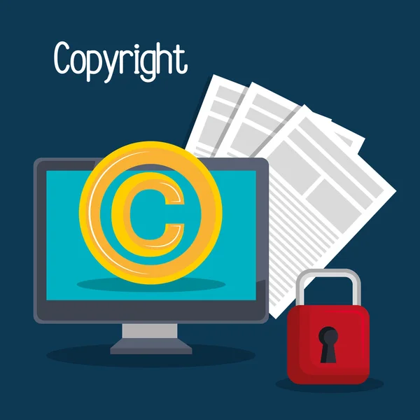 Copyright symbol design — Stock Vector