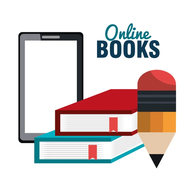 Ler livros de design online —  Vetores de Stock