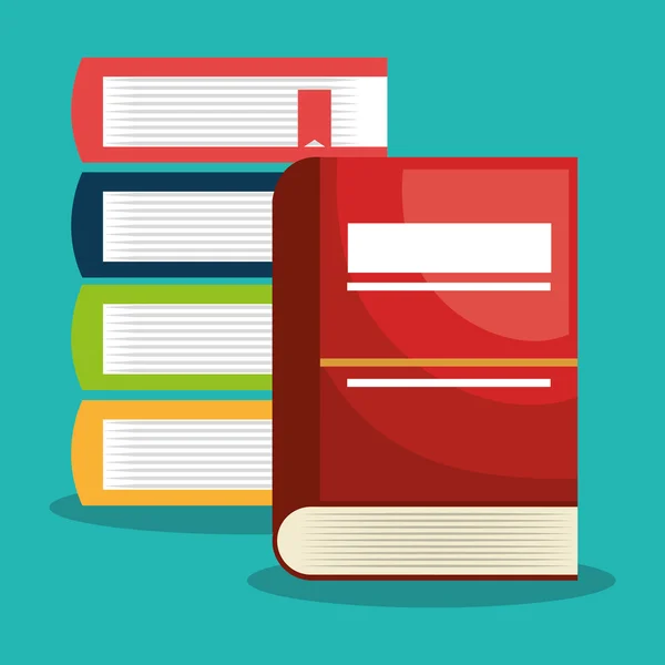 Lezen van boeken ontwerp — Stockvector