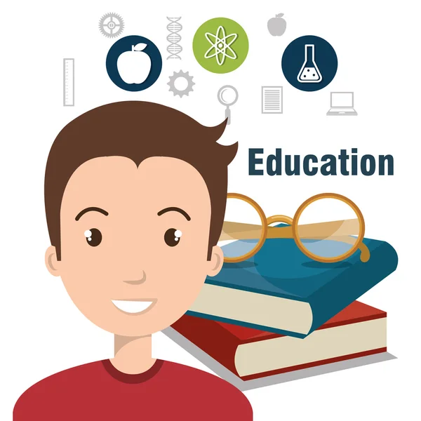 Diseño del concepto educativo — Vector de stock