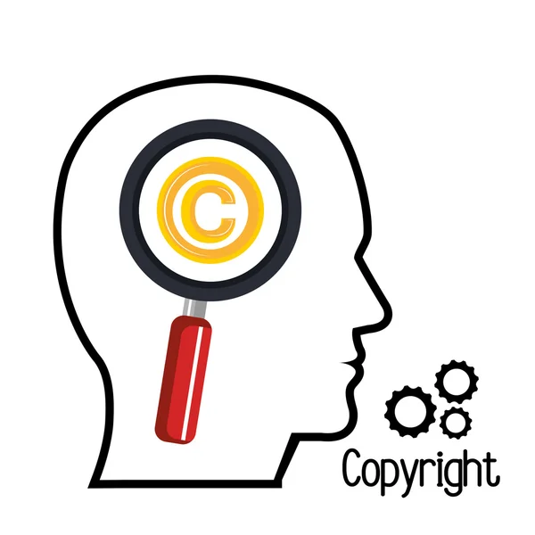 Urheberrechtliches Symboldesign — Stockvektor