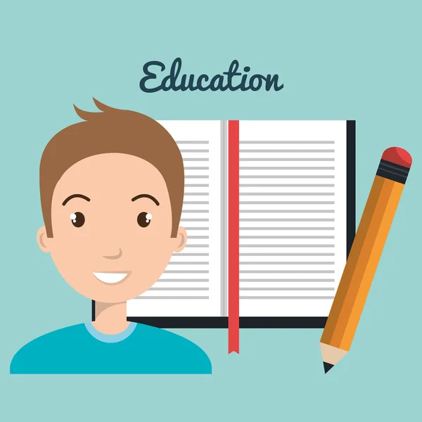 Diseño del concepto educativo — Vector de stock