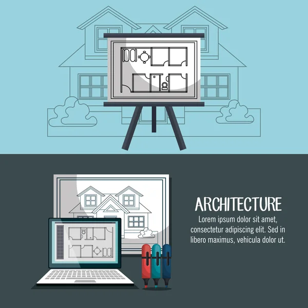 Architectuur ontwerp — Stockvector