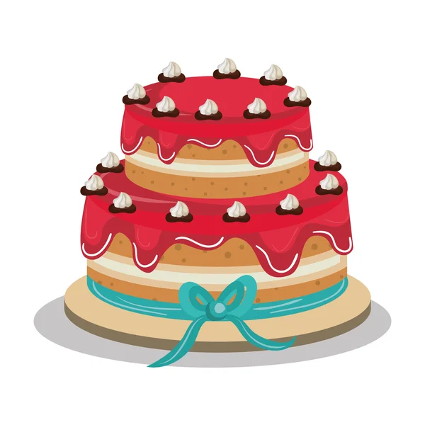 Heerlijke taart ontwerp — Stockvector