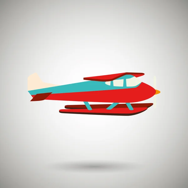 Design eines Wasserflugzeugs — Stockvektor