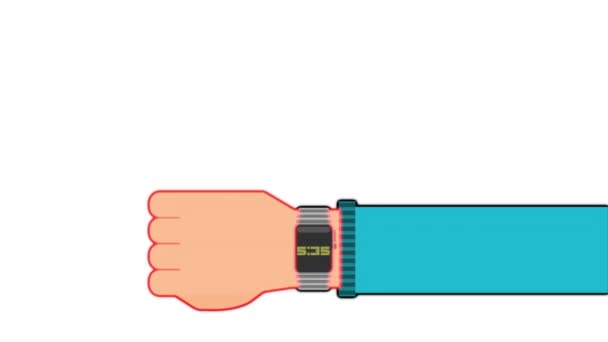Wearable technology animation — Stock Video