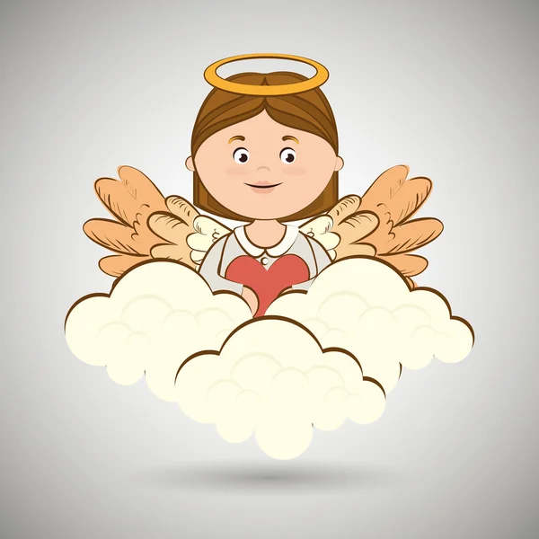 Hermoso ángel diseño — Vector de stock