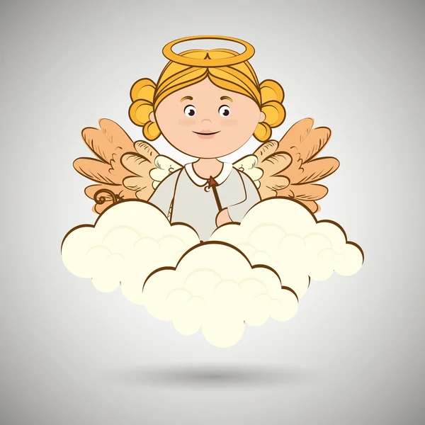 Hermoso ángel diseño — Vector de stock